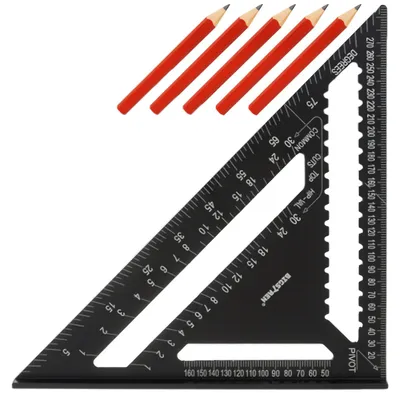 Obrázek produktu pro Bigstren 25874 Tesařský úhelník 30 x 30 cm + 5 tužek