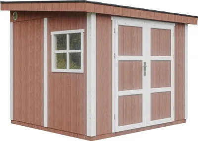 Immagine prodotto di Casetta da giardino di 5,9 m² - H231x248x294 cm - Timbela M938-REDWOOD RED