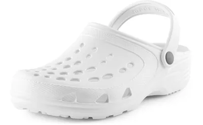 Produktbild von Ladeheid Damen und Herren leichte Eva Clogs mit Fersenriemen Gartenclogs Gartenschuhe Freetime (Weiß, 36/37 EU)