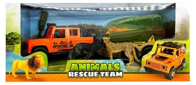 Productafbeelding van Tierleven: 4x4 safarivoertuig met aanhanger en dieren