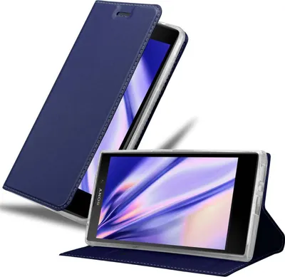 Obrázek produktu pro Cadorabo Pouzdro na mobilní telefon pro Sony Xperia L2 Protective Case in Blue Cover Etui Book Case Booklet