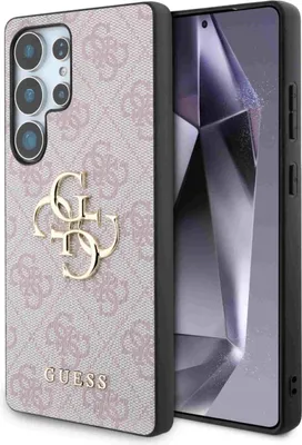 Produktbild von Guess Polyurethan4g Metal Logo Samsung Galaxy S25 Ultra Handyhülle Rosa  Rosa One Size