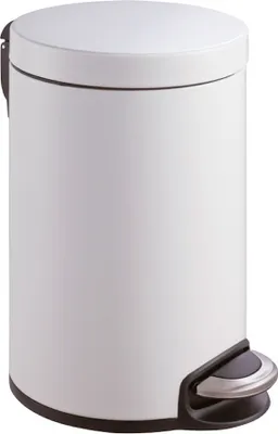 Produktbild von Treteimer mit stilvollem Pedal, leise schließendem Deckel & Kunststoffinneneimer | 20 Liter, HxBxT 45,5x29,2x36,6cm | Weiß
