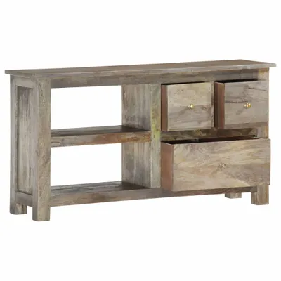 Image de vidaXL Armoire TV 100x30x55 cm en bois massif de manguier