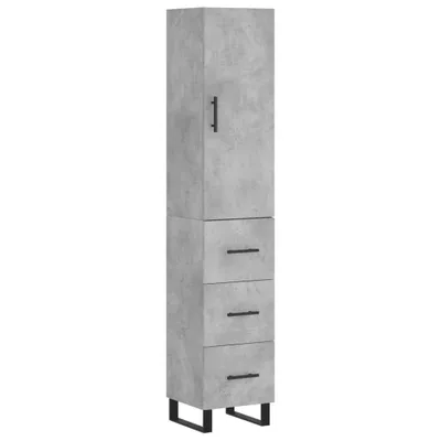 Produktbild von Highboard Betongrau 34,5x34x180 cm Holzwerkstoff