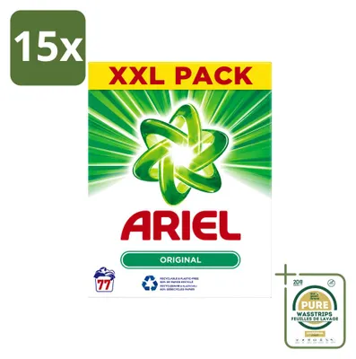 Produktbild von 15 x Ariel Original XXL Waschpulver für weiße und helle Wäsche - Vorratspackung - 15 Stücke