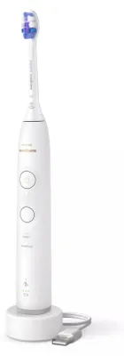 Obrázek produktu pro Philips Series 6100 HX7400/01 Nabíjecí zubní kartáček, Dospělý, Sonický, Citlivý, 62000 pohybů za minutu, Bílá, 2 min, 4 x 30 sec