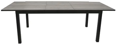 Produktbild von Ausziehtisch 100 x 75 x 180/240 cm Aluminium Glas Keramikoptik Grau
