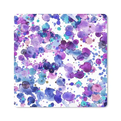 Produktbild von MuchoWow® Mauspad Mousepad Aquarell - Muster - Lila 30x30 cm - Mousepads - Maus Mat - Pad - Mausunterlage - Gaming