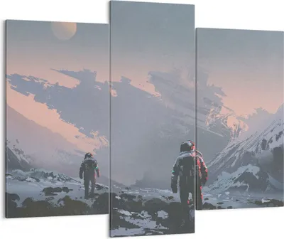 Produktbild von Bild auf Leinwand - Leinwandbild - Kosmos Planet - 130x100cm - Wand Bild - Wanddeko - Wandbilder - Leinwanddruck - Bilder - Kunstdruck - Wanddekoration - Leinwand bilder - Wandkunst - CB130x100-3906