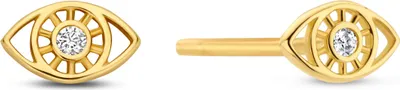 Produktbild von Ohrstecker Auge echt Gold 585 (14 kt) mit Zirkonia
