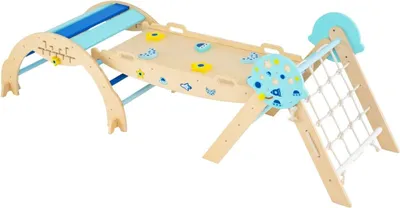 Image de Ensemble d'escalade Montessori 3 en 1 avec rampe et arche