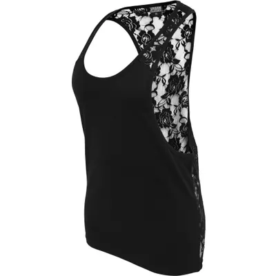 Produktbild von Urban Classics Ladies - FLOWER LOOSE Tank Top schwarz - XS