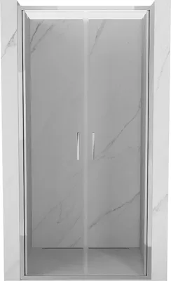 Image de Mexen Exo porte de douche à double battant 90 cm, transparent, chrome - 814-090-000-01-00