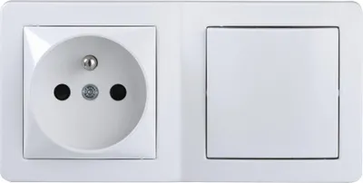 Image de Interrupteur + prise saillie complet Alréa, SCHNEIDER ELECTRIC, blanc