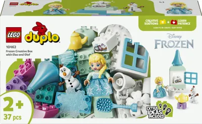 Productafbeelding van LEGO DUPLO | Disney Frozen Creatieve Doos met Elsa en Olaf - Educatief speelgoed ter bevordering van de motoriek voor peuters - Montessori set met 2 figuren - Cadeau voor meisjes en jongens vanaf 2 jaar - 10462