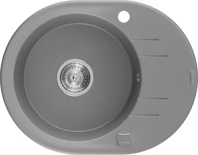 Produktbild von Mexen Kevin Granitspüle mit einem Becken und einer Abtropffläche 586 x 458 mm, Grau, Siphon chrom - 6517581005-71