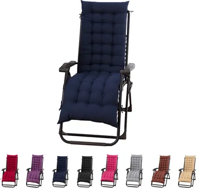Obrázek produktu pro （48×120cm，Navy blue）Anti-slip zahradní nábytek podložka zahradní židle polštář židle polštářek s vysokým opěradlem židle polštářky polštářky s 6 popruhy pro terasu houpací židle zahradní židle jídelní židle