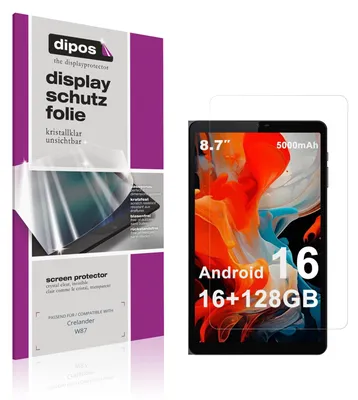 Produktbild von 2x Schutzfolie für Crelander W87 klar Displayschutzfolie Folie Display Schutz dipos
