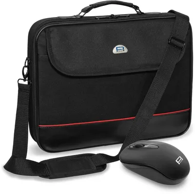 Produktbild von PEDEA Laptoptasche "Trendline" Umhängetasche Messenger Bag für 17,3 Zoll (43,9 cm) inkl. schnurloser Maus, schwarz