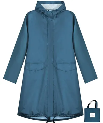 Produktbild von Regenponcho Regenjacke Regenmantel - Wasserdicht - Mit Kapuze - Wiederverwendbar