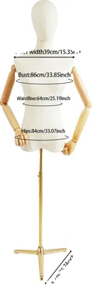 Produktbild von Weibliche Schaufensterpuppe, Verstellbares Design, Strapazierfähige Materialien, Gold