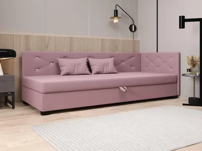 Obrázek produktu pro Čalouněná postel 110x195 MILEKA PLUS 2 - růžová