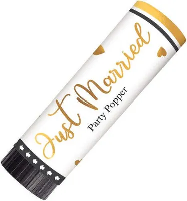 Produktbild von 2 Party Popper Just Married 15cm - amscan