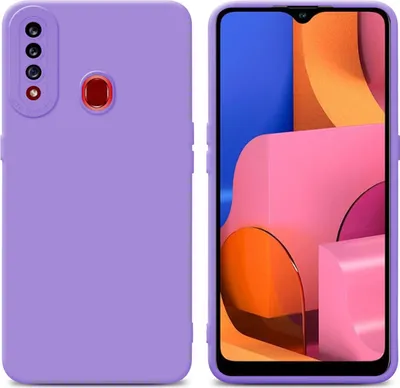 Produktbild von Cadorabo Hülle für Samsung Galaxy A20s Schutz Hülle in Lila TPU Silikon Etui Case Handyhülle