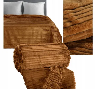 Produktbild von Eurofirany Decke Überwurf 200x220 cm Honiggelb 3D-Effekt