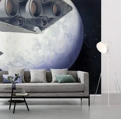 Immagine prodotto di Carta da parati Komar in tessuto non tessuto "Star Wars Classic RMQ Stardestroyer" - dimensioni: 500 x 250 cm (larghezza x altezza), 10 pannelli
