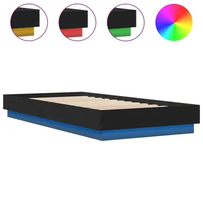 Obrázek produktu pro Rám postele s LED diodami černý 100x200 cm