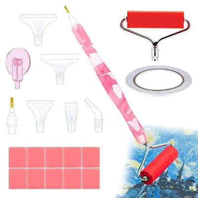 Immagine prodotto di Kit per Diamond Painting - Penna a rullo per applicazioni - Creazione di mosaici - Design ergonomico - 18 x 11 x 2 cm