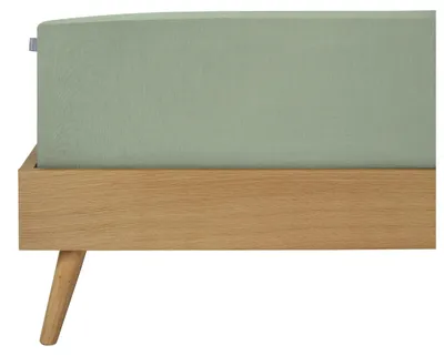 Produktbild von SCHIESSER Spannbettlaken Jessi | Einfarbig | Edeljersey | 100% Baumwolle | Weich & Atmungsaktiv | Rundumgummi | 100x200 cm (geeignet für Matratzen 90x200 cm bis 100x200 cm) | Hellgrün