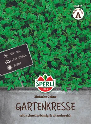 Produktbild von SPERLI Gartenkressesamen Einfache Grüne Lepidium sativum 4-5 lfd. Meter