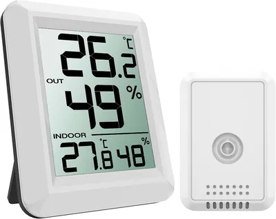Productafbeelding van Thermometer hygrometer voor binnen en buiten, digitale temperatuur- en luchtvochtigheidsmonitor