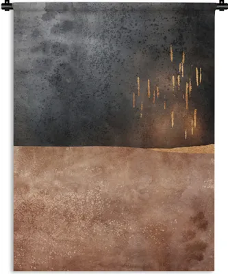 Produktbild von MuchoWow® Wandteppich Wandbehang Abstrakt - Gold - Design 120x160 cm Tapisserie Dekoration Wandtuch - Wohnzimmer - Moderne