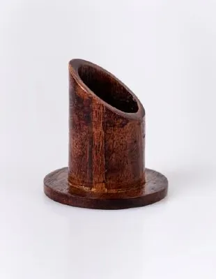 Produktbild von 40 mm Mega-Leuchter aus Holz Mangoholz Dunkel, Kerzenleuchter, Kerzenhalter aus Holz, für Taufkerze