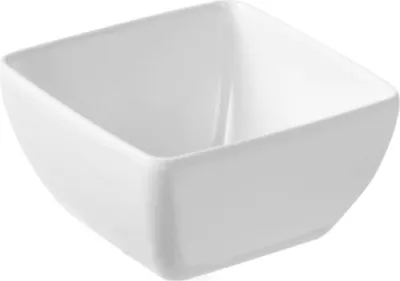 Zdjęcie produktu dla Miska Kwadratowa Z Melaminy Do Żywności Biała 19X19Cm