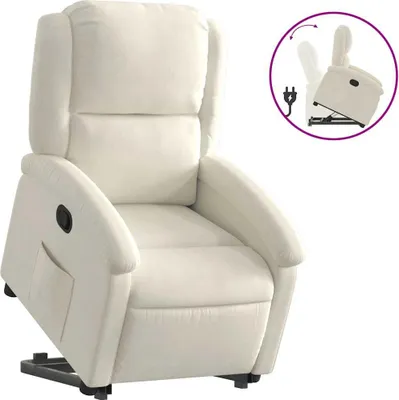 Produktbild von vidaXL Relaxsessel mit Aufstehhilfe Creme Samt