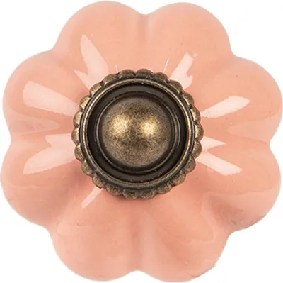 Produktbild von Clayre & Eef Türknauf Ø 4 cm Rosa Keramik