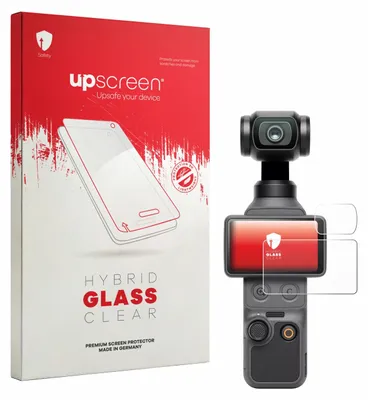Produktbild von upscreen Schutzglas für DJI Osmo Pocket 4 (Display + Linse) Schutzfolie Panzer Folie Glas Display Schutz klar
