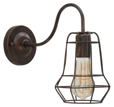 Obrázok produktu pre Nástenná lampa v priemyselnom štýle z lešteného železa