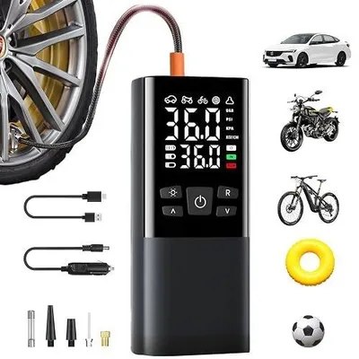 Zdjęcie produktu dla Pompa powietrza elektryczna 150 psi bezprzewodowa rowerowa samochodowa