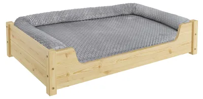 Produktbild von Hundebett für große Hunde 100x60 Kiefer Tierbett V-30-32-K-100x60