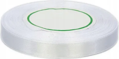 Produktbild von Band Satinband WEIß Deko Rolle Geschenke Hochzeit 12mm