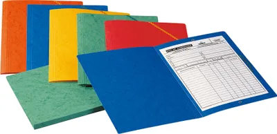Image de Chemise à rabats ELBA, DIN A4, en carton, couleurs assorties