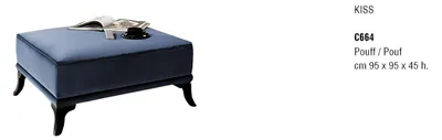 Produktbild von Fußhocker Ottomane Möbelhocker Ottoman Hocker Sofa Pouf Polster Beistellhocker