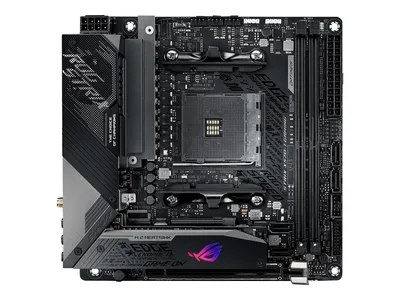 Obrázek produktu pro ASUS ROG Strix X570-I Gaming, AMD, Socket AM4, AMD Ryzen 2000 Series, AMD Ryzen 3000 Series, DDR4-SDRAM, 64 GB, DIMM