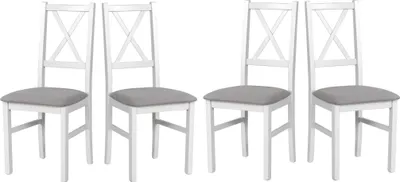 Image de Chaise de salle à manger - Set 4x Nilo 12, blanc, soro 90